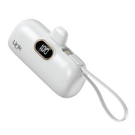 Linktech EP52 Strong Eco Friendly Type-C Port 4800 mAh Lityum Polimer Beyaz Mini Powerbank