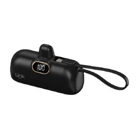Linktech EP52 Strong Eco Friendly Type-C Port 4800 mAh Lityum Polimer Siyah Mini Powerbank