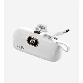 Linktech EP54 Strong Eco Friendly Lightning 4800 mAh Lityum Polimer Beyaz Mini Powerbank