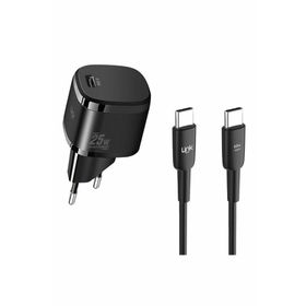 Linktech G826 Supper Silicon Tech Siyah 25W PD USB-C Şarj Aleti