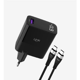 Linktech G860 Premium USB-ADAN Tip-C 67W Süper SI Kablolu Adaptör ve Şarj Aleti