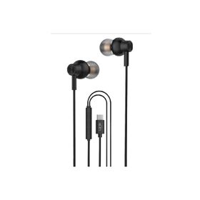 Linktech H72 Mikrofonlu Yüksek Baslı Siyah Kulak İçi Type-C Kablolu Kulaklık