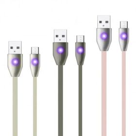 Linktech K484 Micro Usb Yassı Işıklı 1.2 mt Şarj ve Data Kablosu