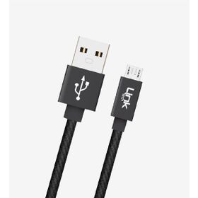 Linktech K542 Safe Fast 30 cm Örgülü Metal Başlı Mavi Micro USB Powerbank Şarj Kablosu
