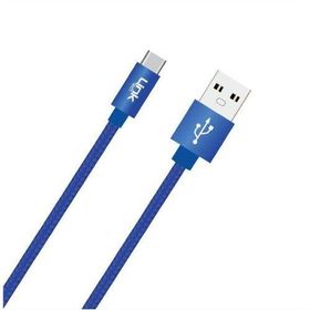 Linktech K552 Type-C Örgü Metal Başlı 1 mt Şarj ve Data Kablosu