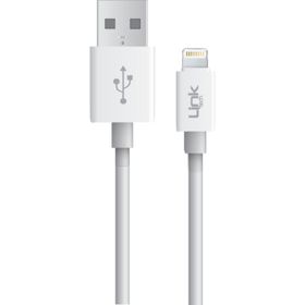 Linktech K559 2.4A 1 mt Beyaz Lightning Şarj ve Data Kablosu