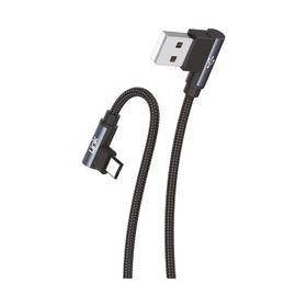 Linktech K592 Gri 3A 1.5 mt Safe Micro USB 90 Derece Data/Şarj Kablosu