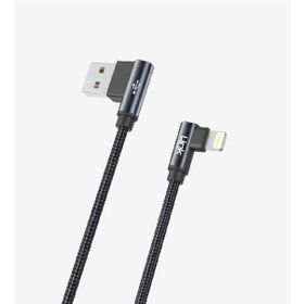 Linktech K593 Örgülü Dirsekli Metal Başlı 150 cm USB Lightning 3 A Yeşil Şarj Kablosu