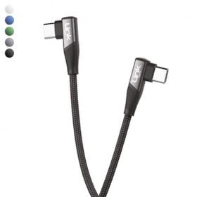 Linktech K595 Safe 60W 1.5 m Type-C-Type-C 90 Derece Data Şarj Kablosu