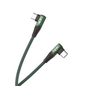 Linktech K595 Safe 60W 1.5 m Type-C-Type-C 90 Derece Data Şarj Kablosu