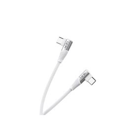 Linktech K595 Safe 60W 1.5 m Type-C-Type-C 90 Derece Data Şarj Kablosu