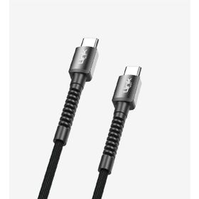 Linktech K598 Safe 3 A 60 W PD Örgülü Metal Başlı Type-C Kırmızı Şarj Kablosu