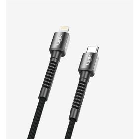 Linktech K599 Safe Fast 1 mt 3 A Örgülü PD Type-C Yeşil Lightning Şarj Kablosu