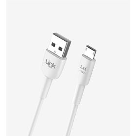 Linktech K600 Safe 2.4 A Micro USB Beyaz Şarj Kablosu
