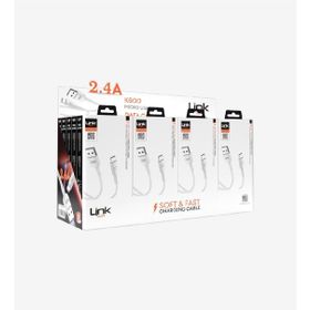 Linktech K600 Safe Fast 1 mt 2.4 A 100'lü Paket Micro USB Şarj Kablosu