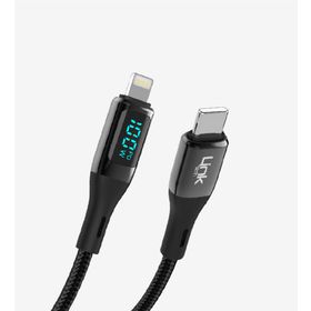 Linktech K683 PD Display 100 cm 30W Type-C Lightning Zınk Başlı iPhone Şarj Kablosu