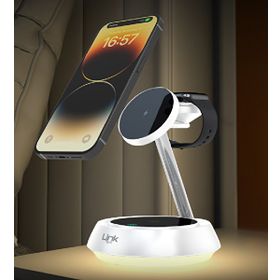 Linktech LPW-W797 Premium Üçü Bir Arada Masaüstü Wireless Telefon Tutacağı ve Şarj Aleti