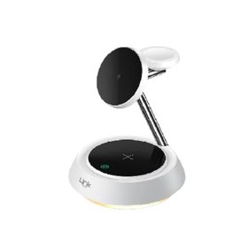 Linktech LPW-W797 Premium Üçü Bir Arada Masaüstü Wireless Telefon Tutacağı ve Şarj Aleti