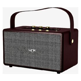 Linktech M402 Retro Nostalji Taşınabilir Mikrofonlu Kahverengi Bluetooth Hoparlör