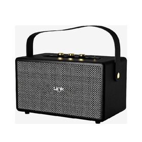 Linktech M402 Retro Nostalji Taşınabilir Mikrofonlu Siyah Bluetooth Hoparlör