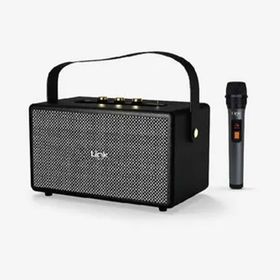 Linktech M402 Retro Taşınabilir Mikrofonlu Siyah Bluetooth Hoparlör