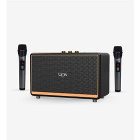 Linktech M408 100W Premium Mikrofonlu Retro Siyah Bluetooth Hoparlör