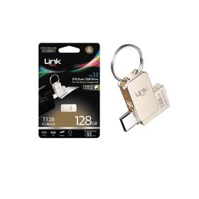 Linktech T128 Premium Dual 90MB/S 128 GB Type-C OTG USB Hafıza Flash Bellek