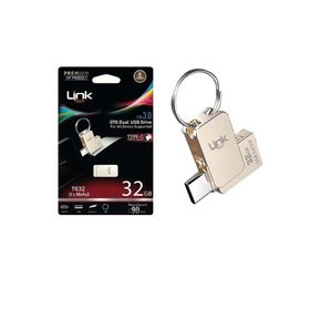 Linktech T632 Premium Dual 90MB/S 32 GB Type-C OTG USB Hafıza Flash Bellek