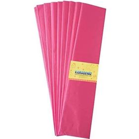 Lino 50 cm x 2 m 10'lu Pembe Lüx Krapon Kağıdı