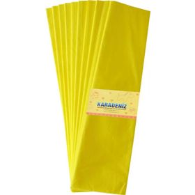 Lino 50 cm x 2 m 10'lu Sarı Lüx Krapon Kağıdı
