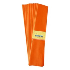 Lino 50 cm x 2 m 10'lu Turuncu Lüx Krapon Kağıdı