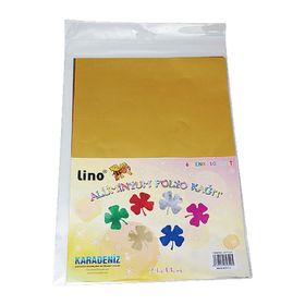 Lino Alüminyum Folyo Çift Taraflı 6 Renk 10'lu 23x33 cm El İşi Kağıdı