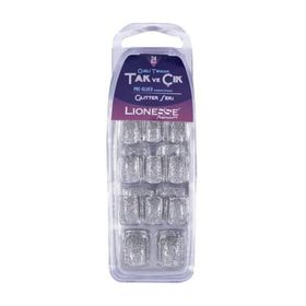 Lionesse 4431 Gri Simli Glitter Takma Tırnak