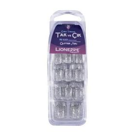 Lionesse 4431 Gri Simli Glitter Takma Tırnak