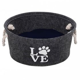 LionPets Keçe 50 cm Antrasit Kedi ve Köpek Yatağı