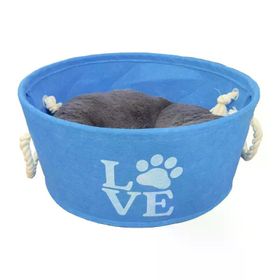 LionPets Keçe 55 cm Mavi Kedi ve Köpek Yatağı