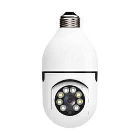 Lisa Butik CMR19 Wifi 360 Panoramik Ampul Kamera Gece Görüş Ses Akıllı Hareket Algılayıcı Beyaz Güvenlik Kamerası