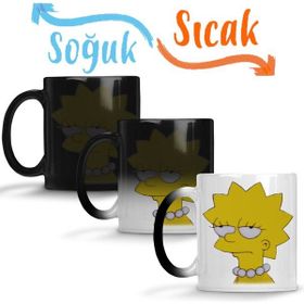 Lisa Simpson Entediada Sihirli Porselen Kupa