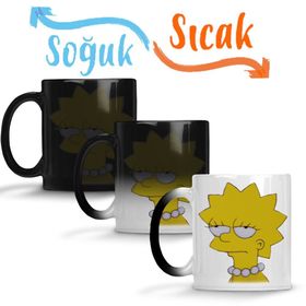 Lisa Simpson Entediada Sihirli Porselen Kupa