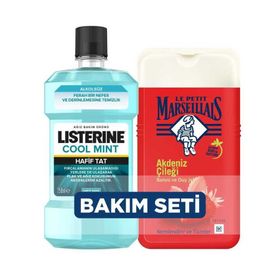 Listerine 250 ml Cool Mint Ağız Bakım Suyu + 250 ml Le Petit Marseillais Akdeniz Çileği Duş Jeli