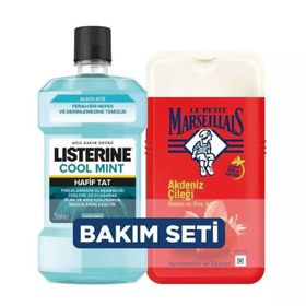 Listerine 250 ml Cool Mint Ağız Bakım Suyu + 250 ml Le Petit Marseillais Akdeniz Çileği Duş Jeli