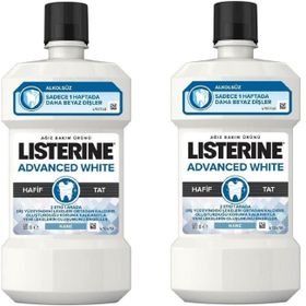 Listerine 2x1000 ml Advanced White Hafif Tat