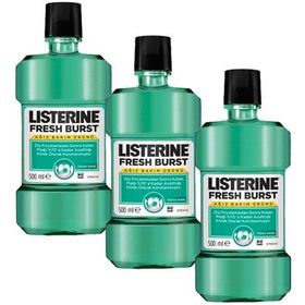Listerine 3x500 ml Fresh Burst Ferah Nane Ağız Bakım Suyu