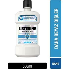 Listerine 500 ml Stay White Serinletici Nane Aromalı Ağız Bakım Suyu