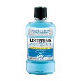 Listerine 500 ml Stay White Serinletici Nane Aromalı Ağız Bakım Suyu