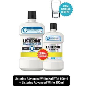 Listerine 500 ml+250 ml Advanced White Hafif Tat Alkolsüz Ağız Bakım Suyu