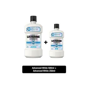 Listerine 500 ml+250 ml Advanced White Hafif Tat Alkolsüz Ağız Bakım Suyu