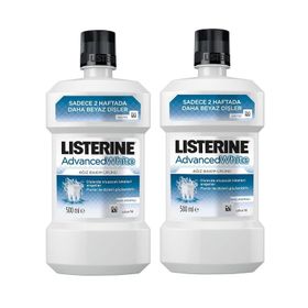 Listerine Advanced White Diş Beyazlatıcı 2x500 ml Ağız Bakım Suyu