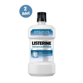 Listerine Advanced White Diş Beyazlatıcı 2x500 ml Ağız Bakım Suyu