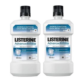 Listerine Advanced White Diş Beyazlatıcı 2x500 ml Ağız Bakım Suyu